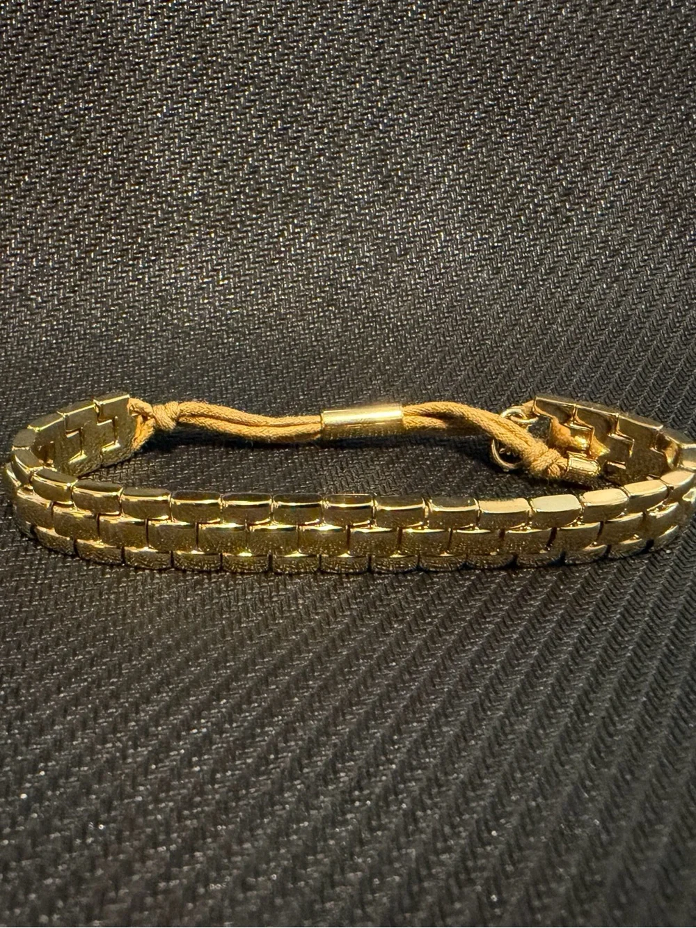 Michael Kors Gold-Tone Link Bracelet with Adjustable Cord